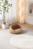 PANGPANG Cat Bed Pet Sofa With Solid Wood frame, Cashmere cover,Mid Size,Brown color